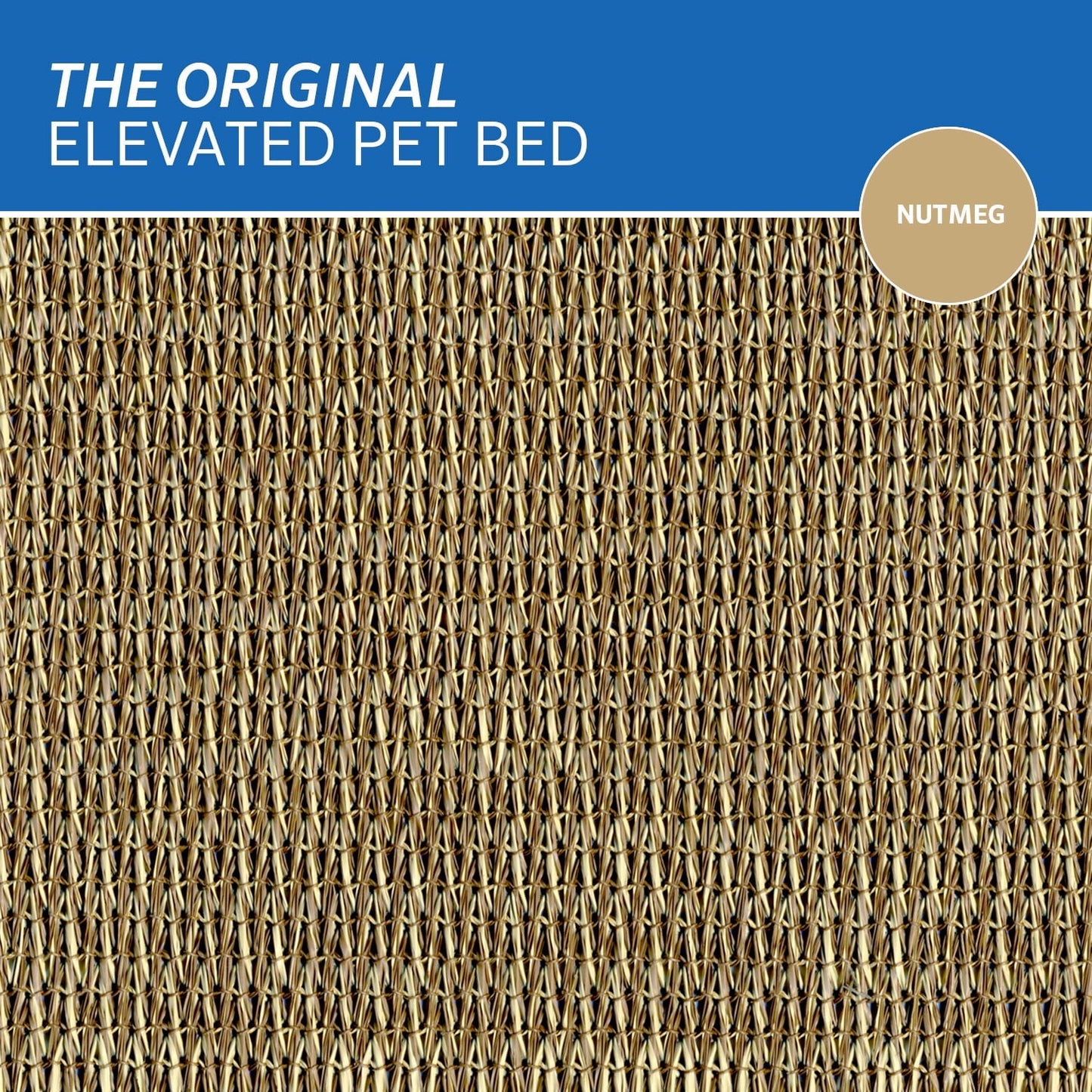 Elevated dog bed dimensions, 42 inches long by 25.5 inches wide by 8 inches high